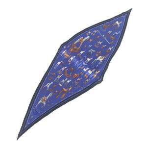 HERMES Authentic Black Silk Scarf